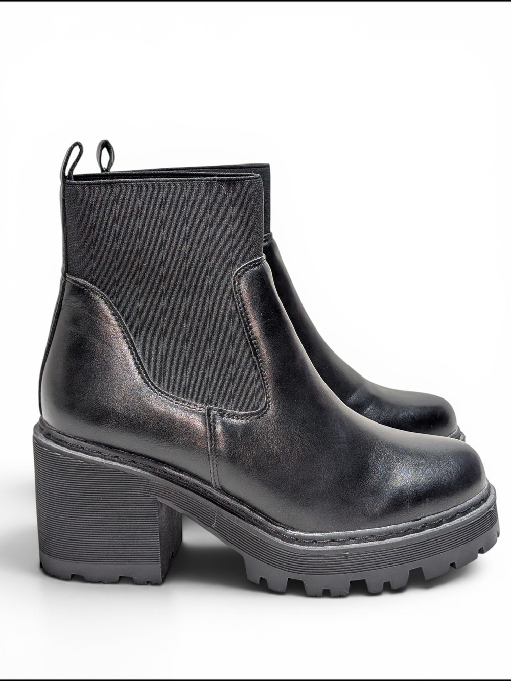 Women's Asos Truffle Collection Black Chunky Heeled Chelsea Boots EU40 UK 7 US9
